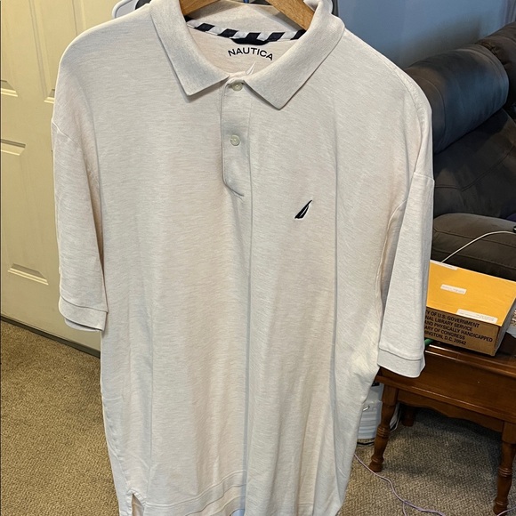 Nautica Men's Off-White Polo Shirt - Picture 1 of 3